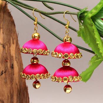 Pink Jhumkas 4