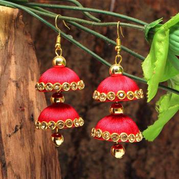 Red Jhumkas 4