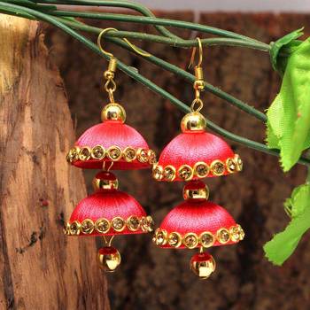 Pink Jhumkas 4