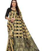  black woven jacquard saree with blouse