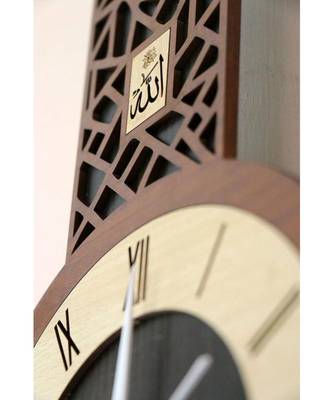 Islamic Home D  Cor Wall Clock Allah Mohammad 18 * 8 Inchs (Allah Mohammad) 2
