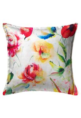 HOUZZCODE Green Set of 2 Floral Square Cushion Covers 2