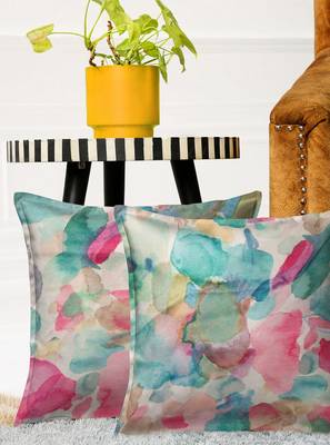 HOUZZCODE Set of 2 Abstract Square Cushion Covers 1