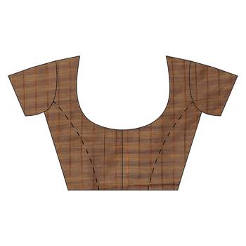 Mustarnd & Brown Woven And Tassels Silk Blend Saree With Blouse 3