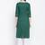 Green printed cotton kurti