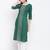 Green printed cotton kurti