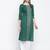 Green printed cotton kurti