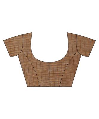 Blue & Brown Woven And Tassels Silk Blend Saree With Blouse 3