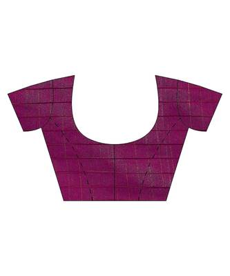 Pink & Brown Woven And Tassels Silk Blend Saree With Blouse 3