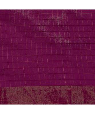 Pink & Brown Woven And Tassels Silk Blend Saree With Blouse 4