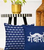  Blue Set of 2 Gabru Square Cushion Covers