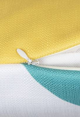 HOUZZCODE Yellow Set of 2 Geometrical Square Cushion Covers 4