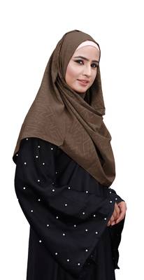 Embossed Chiffon Square Scarf Hijab For Women 3