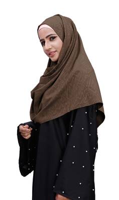 Embossed Chiffon Square Scarf Hijab For Women 5