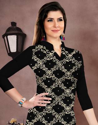 Black embroidered cotton salwar 2