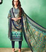 Multicolor embroidered cotton salwar