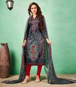 Multicolor embroidered cotton salwar