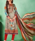 Multicolor embroidered cotton salwar