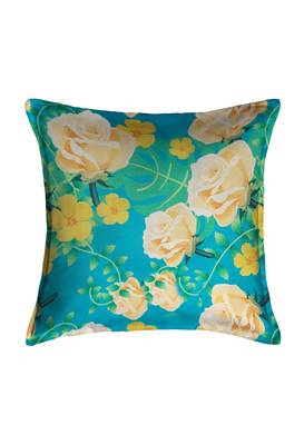 HOUZZCODE Green Set of 2 Floral Square Cushion Covers 3
