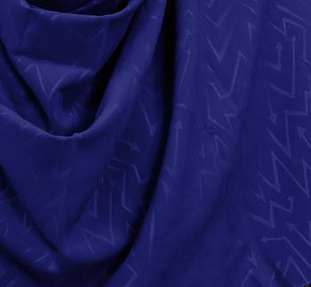 Dark Blue Color Chiffon Embossed Square Scarf Hijab 2