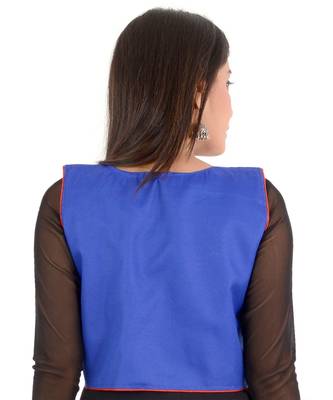 Women's Cotton Blend Kutchi Embroidered Sleeveless Short Ethnic Jacket/Koti 2