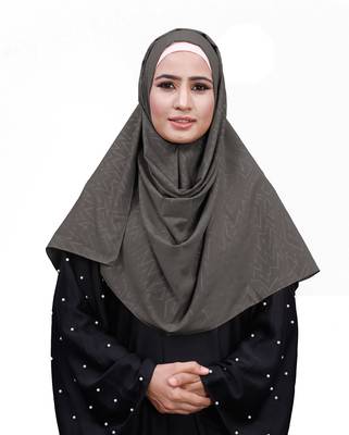 Embossed Chiffon Square Scarf Hijab For Women 1