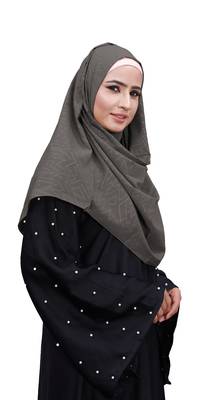 Embossed Chiffon Square Scarf Hijab For Women 2