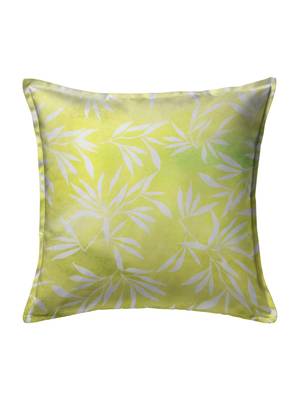 HOUZZCODE Green & Off-White Set of 2 Floral Square Cushion Covers 3