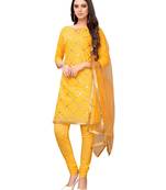 Yellow Gotta Patti Cotton Salwar