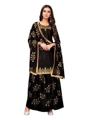Black Embroidered Cotton Salwar 1