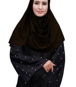 Coffee Color Embossed Square Scarf Hijab For Women