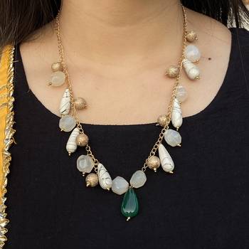 Multicoloured Silver Tone Long Necklace 1