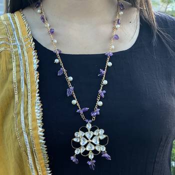 Multicoloured Silver Tone Long Necklace 2