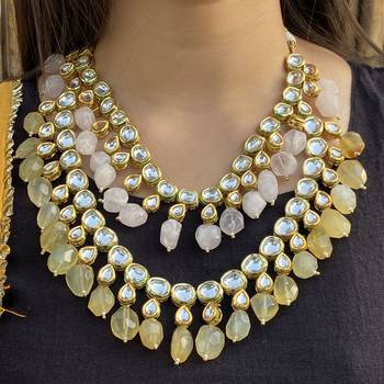 Multicoloured Silver Tone Long Necklace 2