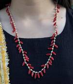 Multicoloured Silver Tone Long Necklace