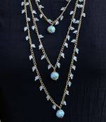 Multicoloured Silver Tone Long Necklace