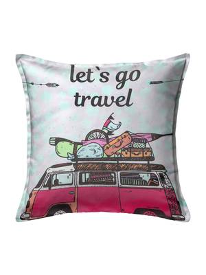 HOUZZCODE Red Set of 2 Quirky Square Cushion Covers 3