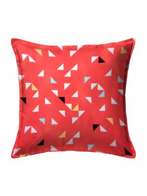 HOUZZCODE Red Set of 2 Quirky Square Cushion Covers 4