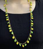 Multicoloured Silver Tone Long Necklace