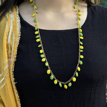 Multicoloured Silver Tone Long Necklace 2