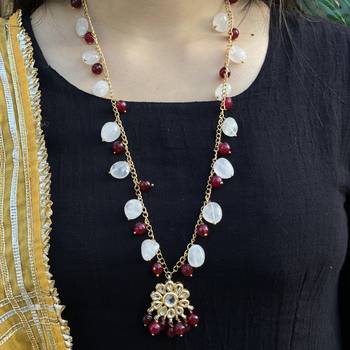 Multicoloured Silver Tone Long Necklace 2