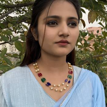 Multicolor Double Strand Necklace 1