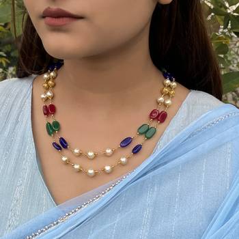 Multicolor Double Strand Necklace 2