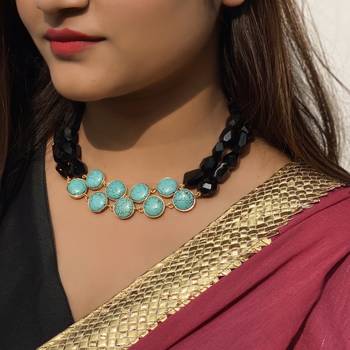 Black-Turquoise Stone Necklace 1