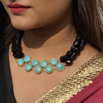 Black-Turquoise Stone Necklace 2