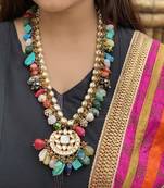 Navrattan Gold Tone Necklace