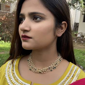 Gold Tone Multistrand Necklace 1