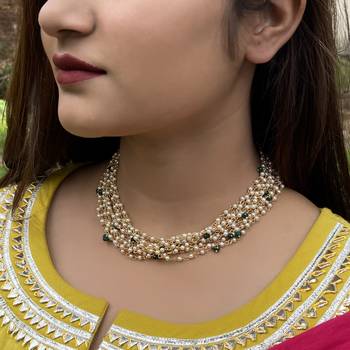 Gold Tone Multistrand Necklace 2
