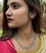 Gold Tone Turquoise Necklace