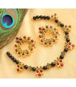 Gorgeous Gold Tone Kemp Green Kemp Mango Agate Necklace Set